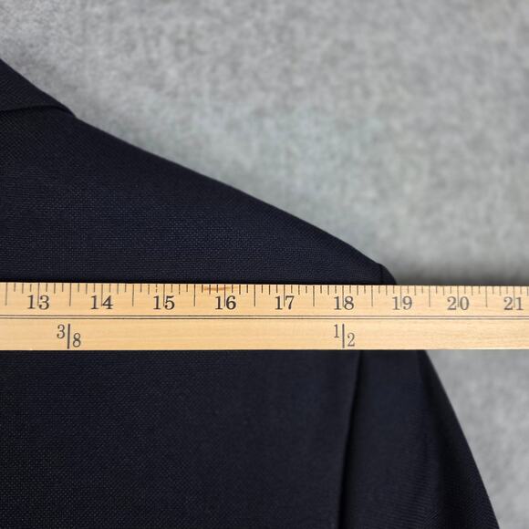 Zara Mens 42 Double Breasted Blazer Navy Blue Suit Jacket Sport Coat - Picture 11 of 13